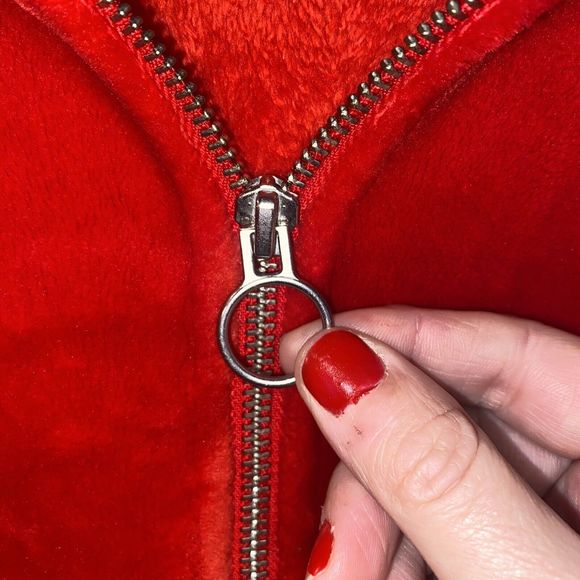 Athleta Size Large Red y2k Coat Mrs. Claus - Picture 8 of 16